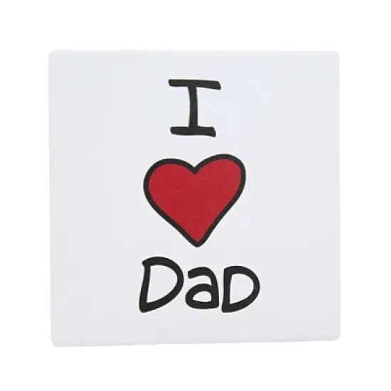 Tabletop 4.0 Inch I Heart Dad Coaster , Our Name Is Mud (1PC) image {3}