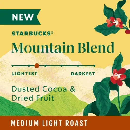Starbucks Mountain Blend Medium Roast Keurig K-Cup Coffee Pods - 22ct image {1}