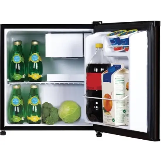Frigidaire 1.6 cu ft Retro Fridge With Side Bottle Opener Black: Compact Mini Refrigerator, Manual Defrost, 1 Year Warranty image {3}