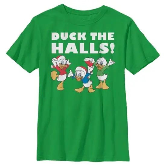 Boy's Mickey & Friends Christmas Duck The Halls T-Shirt image {3}
