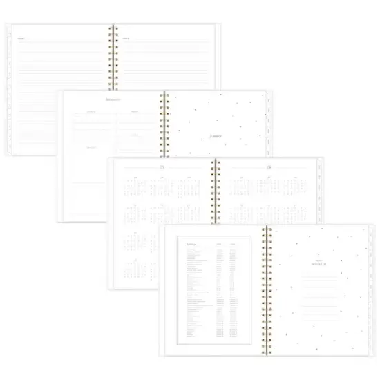 Sugar Paper Essentials 2025 Weekly/Monthly Planner 9.5"x11" Frosted Dusty Blue Stripe: Personal Agenda, Non-Toxic, Acid-Free image {1}