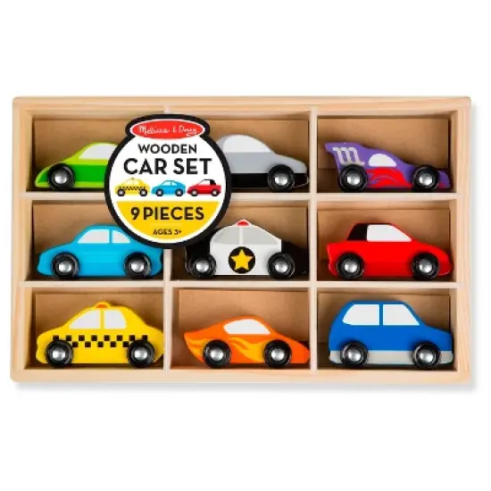 Melissa & Doug Wooden Car Set image {1}