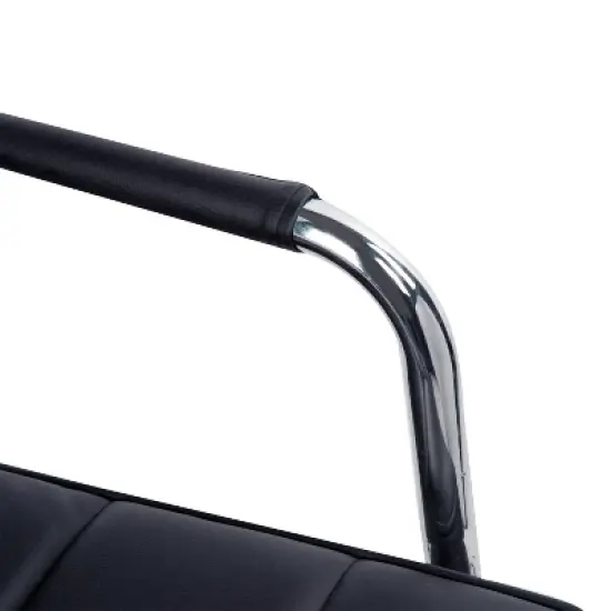 HOMCOM Modern Computer Desk Office Chair with Upholstered PU Leather, Adjustable Heights, Swivel 360 Wheels image {4}