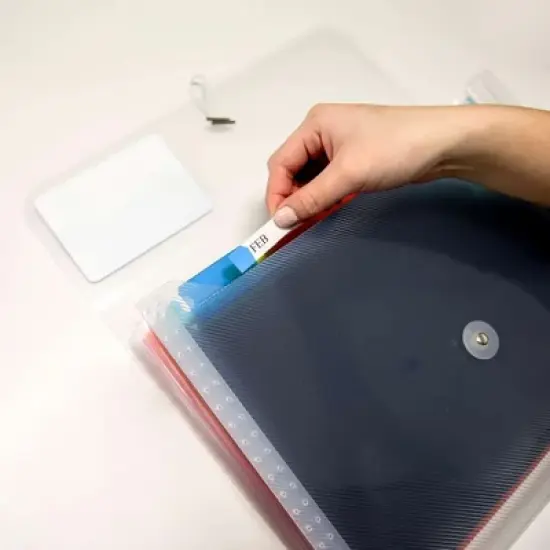 BAZIC Products&reg; Rainbow 7-Pocket Letter Size Poly Expanding File, Pack of 3 image {3}