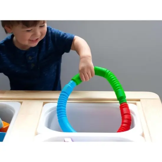 BOB Gift Plastic Sensory Pop Tube Fidget Toys | Set of 3 | Blue, Red, Green image {3}