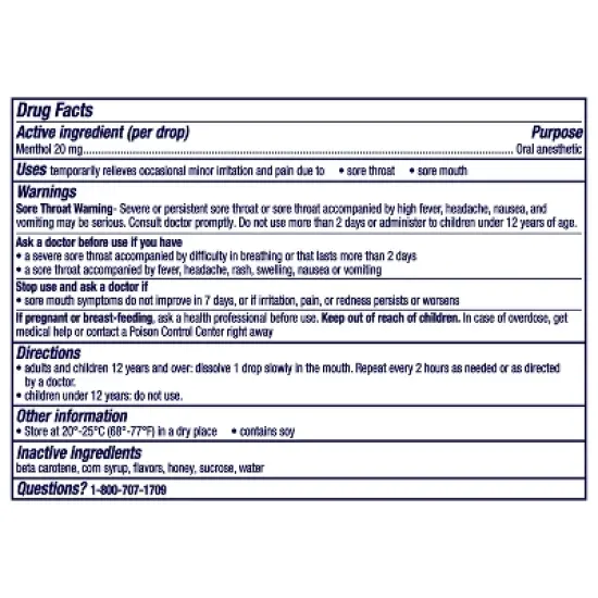 Vicks VapoCOOL Severe Cough Drops - Honey Lemon Chill - 45ct image {8}