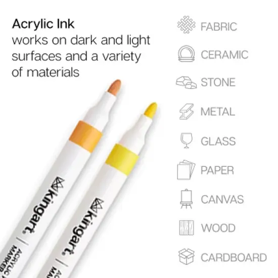 KINGART Acrylic Paint Markers 24 Colors image {4}
