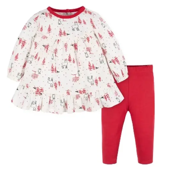 Gerber Baby Girls' 2-Piece Dress & Legging Set image {10}