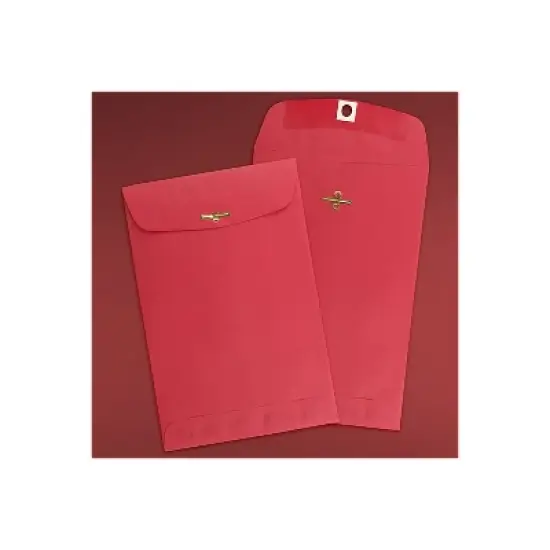 JAM Paper 6x9 Open End Catalog Colored Envelopes w/Clasp Closure Red Recycled 87881A image {3}