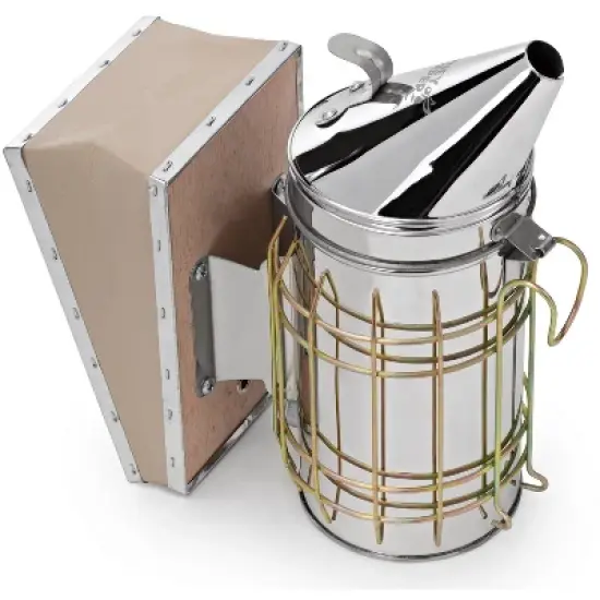 Honey Keeper Bee Hive Smoker Stainless Steel with Heat Shield Beekeeping Beehive Equipment image {3}
