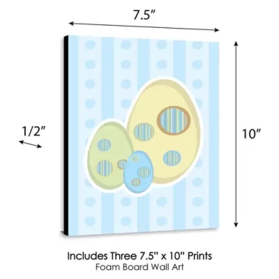 Big Dot of Happiness Baby Boy Dinosaur - Dino Nursery Wall Art and Kids Room Decorations - Gift Ideas - 7.5 x 10 inches - Set of 3 Prints image {3}