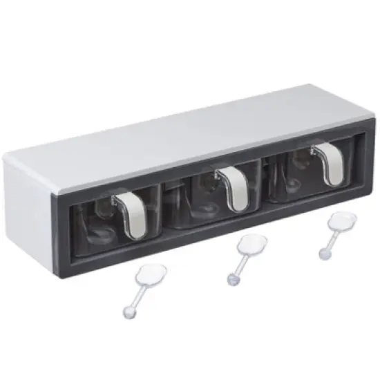 The Lakeside Collection 3-Compartment Spice Organizer - Wall Storage Rack image {7}