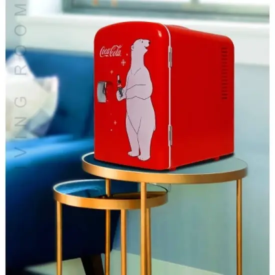 Coca-Cola Polar Bear 4L Cooler/Warmer 12V DC 110V AC Mini Fridge - Red image {8}