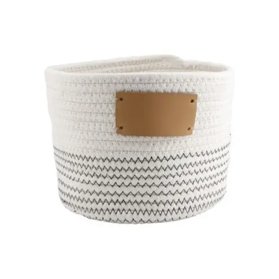 Midlee Rope Dog Toy Basket with Blank Label- Personalize It! image {3}