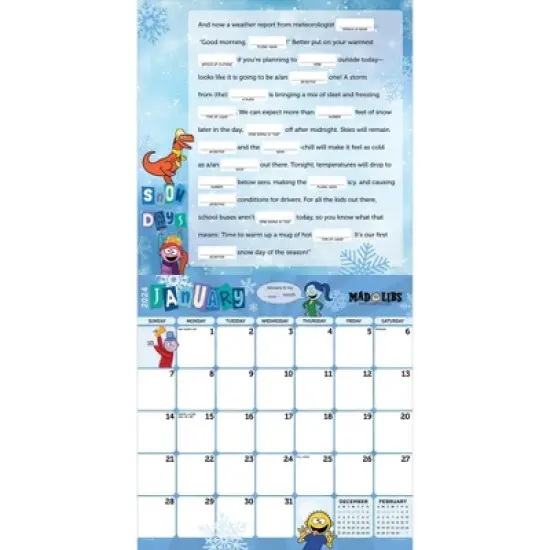 TF Publishing 2024 Wall Calendar 12"x12" Mad Libs image {1}