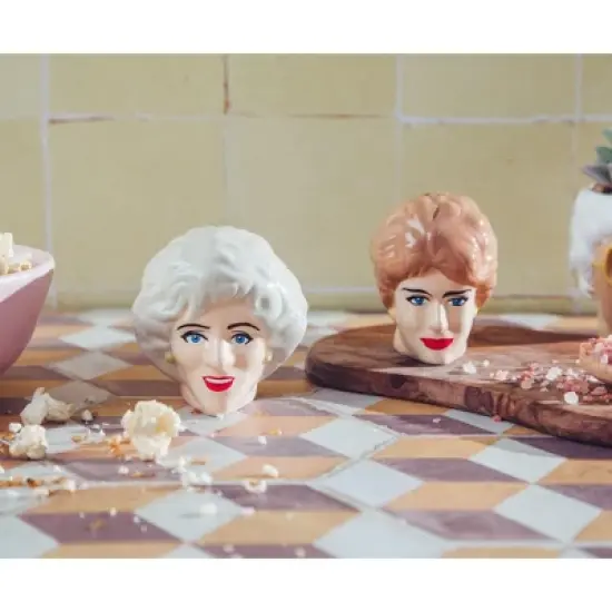 Silver Buffalo The Golden Girls Rose and Blanche Ceramic Salt and Pepper Shakers | Set of 2 image {2}