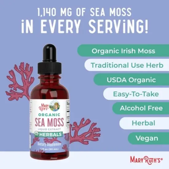 MaryRuth's Sea Moss Drops, Org, 1 oz image {6}