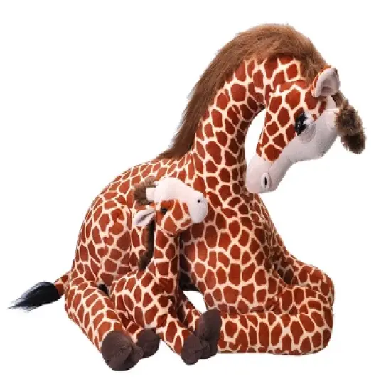 Wild Republic Mom & Baby Jumbo Giraffe Stuffed Animal, 30 Inches image {1}