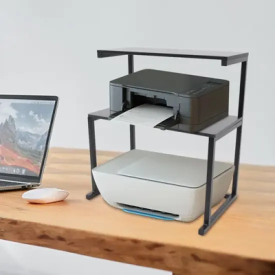 YIYIBYUS 2-Tier Printer Stand High Capacity Desk Storage Shelves for Home Office Supplier image {1}