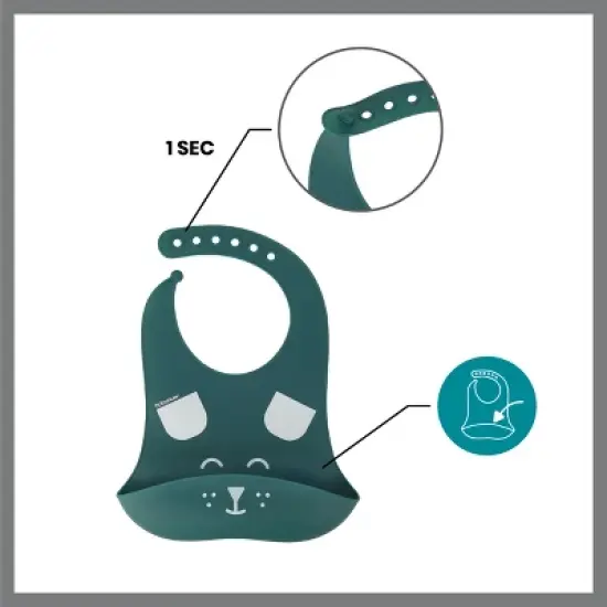 Babymoov FIRST'ISY Baby Feeding Set, Stage 1 Suction Silicone Bowl, Spoon, and Bib Co-Created with an Occupational Therapist image {5}