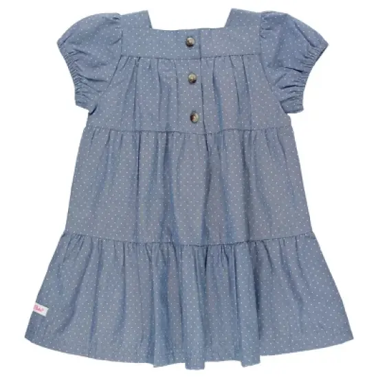 RuffleButts Toddler Girls Short Sleeve Tiered Dress image {1}