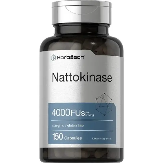 Horbaach Nattokinase Supplement 4000 FU | 150 Capsules image {3}