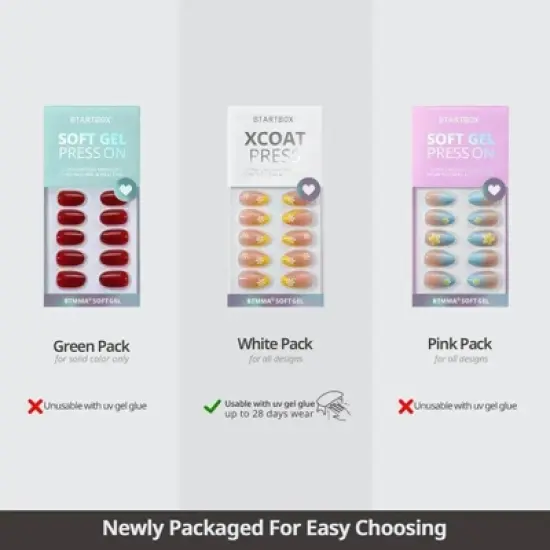 BTArtbox Press-On Nail - Hot Cocoa - XS Square - 30ct image {7}