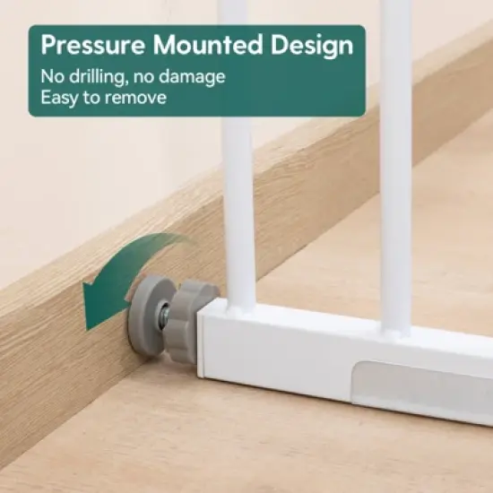 Babelio PressGuard P7 Baby and Pet Gate, Expandable Pressure Mounted No Drill Safety Gate for Stairs and Doorways image {3}
