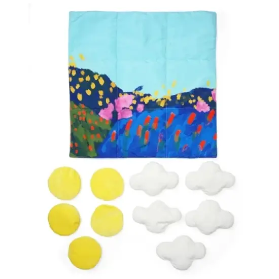 Manhattan Toy Sunny Day 11-Piece Decorative Soft Quilted Jumbo Floor or Table Tic Tac Toe Game for Kids image {3}