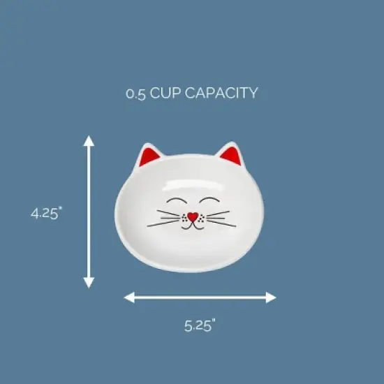 Park Life Designs 1c Oscar Dishes Cat Bowl - White image {2}
