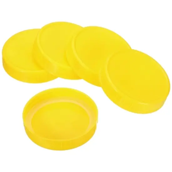 Unique Bargains Leak-Proof Plastic Mason Jar Lids with Silicone Sealing Ring 8 Pcs image {9}