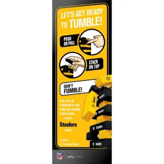 MasterPieces Real Wood Block Tumble Towers - NFL Pittsburgh Steelers image {3}