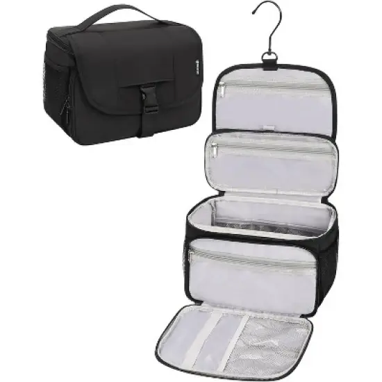 Narwey Toiletry Bag for Men, Hanging Toiletries Bag for Women Water Resistant Dopp image {9}