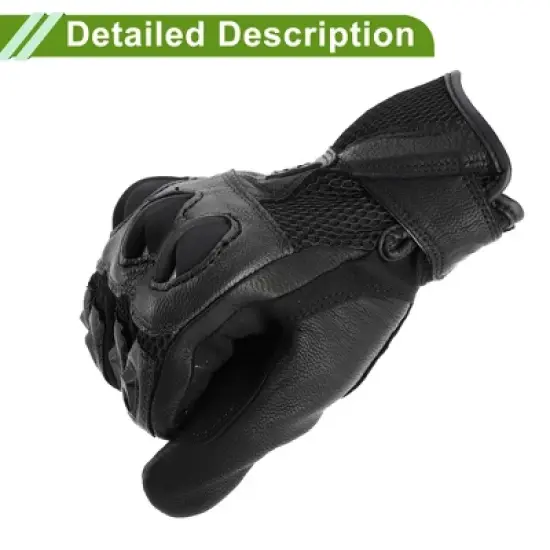 Unique Bargains Motorcycle Full Finger Gloves 1 Pair image {4}