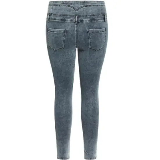 Women's Plus Size Asha Rip Corset Jean - blue gray | CITY CHIC image {5}