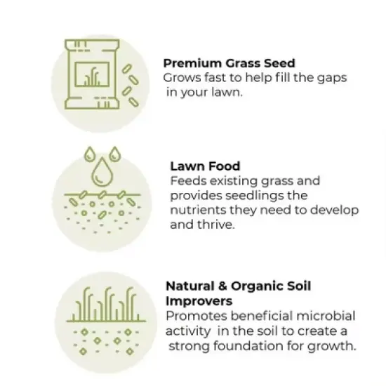 Earth Science 1 Step Sun and Shade Lawn Thickener Seed with Nutri Lock Technology and All Natural Seed for Lawn and Gardening Essentials, 12 Pounds image {1}