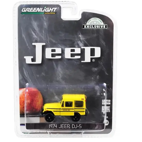 1974 Jeep DJ-5 School Bus Yellow "Hobby Exclusive" 1/64 Diecast Model Car by Greenlight image {2}