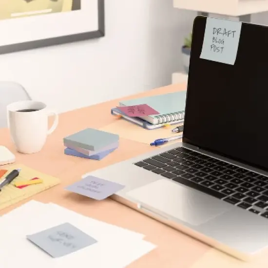 Staples Sticky Notes 3" x 3" Ocean Mist Collection 100 Sheets/Pad 24 Pads/Pack (ST62875) image {4}