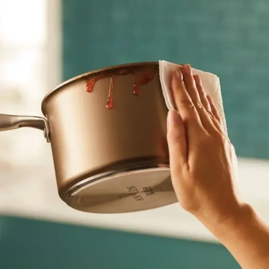 Anolon Ascend 3qt Hard Anodized Nonstick Saucepan with Lid Bronze image {4}