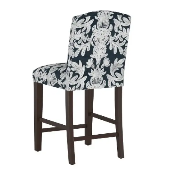 Alex Camel Back Counter Height Barstool in Velvet - Skyline Furniture image {3}