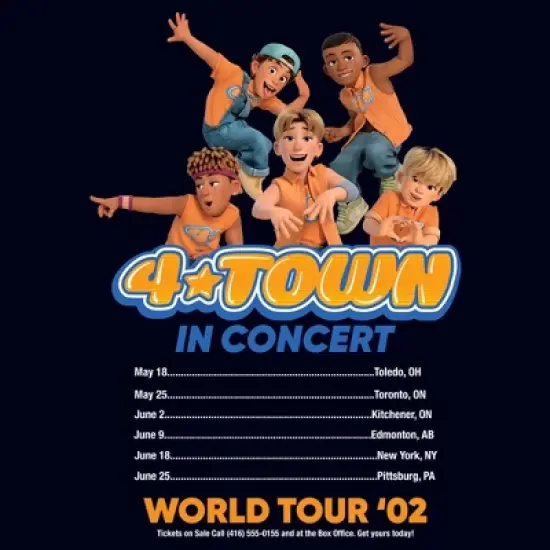 Women's Turning Red 4*Town Tour Dates T-Shirt image {1}