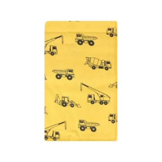 Hudson Baby Infant Boy Cotton Flannel Burp Cloths, Construction, One Size image {4}