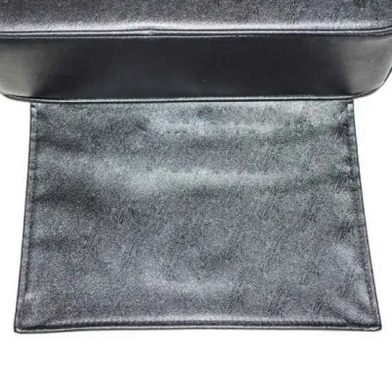 PureSana Chromium Professional Vinyl Child Booster Seat for Salon Chairs, Black image {4}