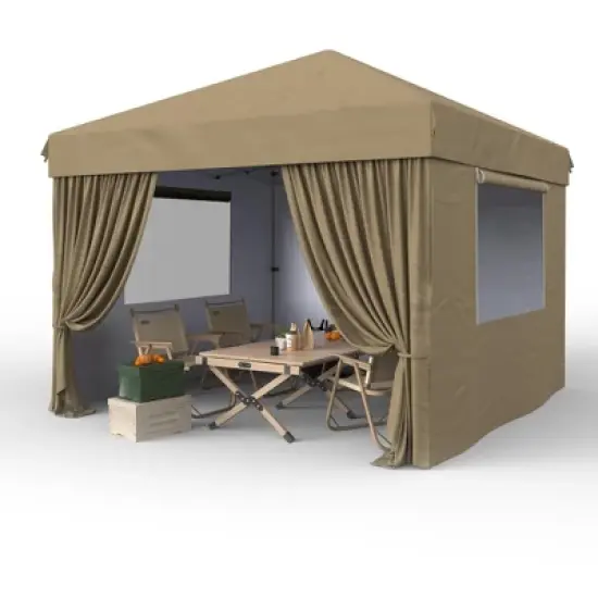 Garvee 10x10 Pop Up Canopy Tent Outdoor Canopy One-Person Set Up Heavy Duty Commercial Instant Tent Shelter, 4-Sidewall image {11}