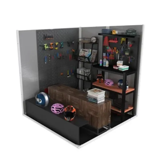 6x6 FT Outdoor Resin Storage Shed , Waterproof,with Floor & Window & Lockable Doors and Vents, Tool Shed for Bike,Garden,All Weather Use, Light Grey image {12}