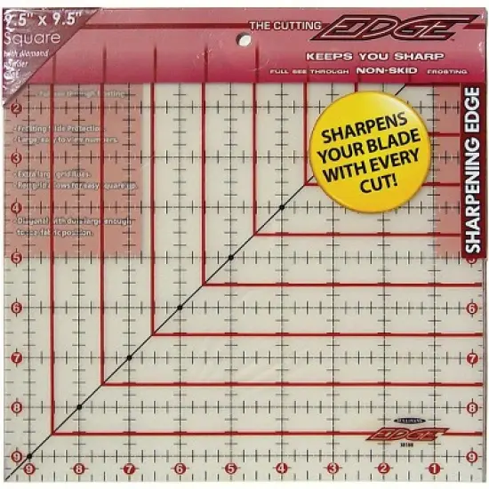 Sullivans The Cutting EDGE Frosted Ruler-9-1/2"X9-1/2" image {1}