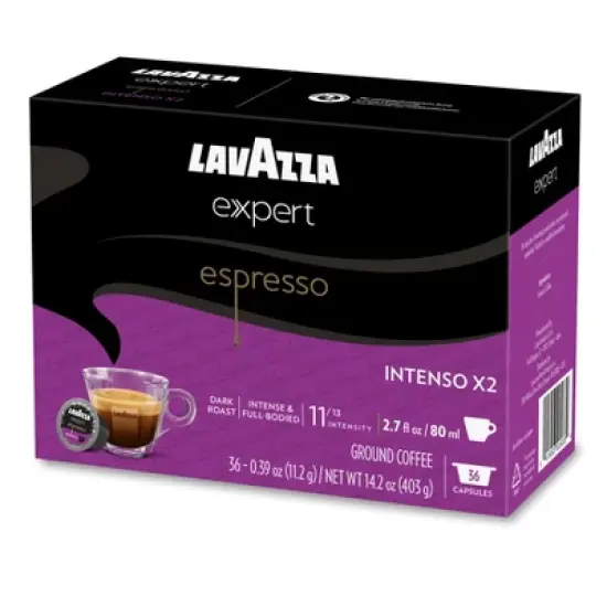 Lavazza Expert Espresso Intenso Double Shot Capsules, Dark Roast, Compatible with Lavazza Classy Machines (36 Capsules) image {6}