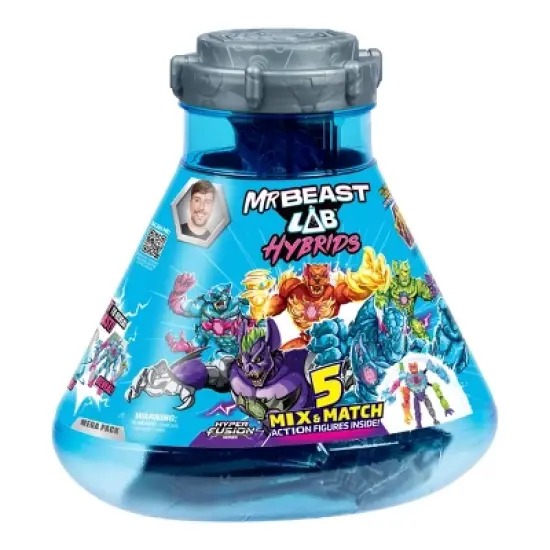 MrBeast Lab Hybrids Hyper Fusion Hybrid Lab Action Figure Playset: 5-Piece Plastic Toy Set image {7}