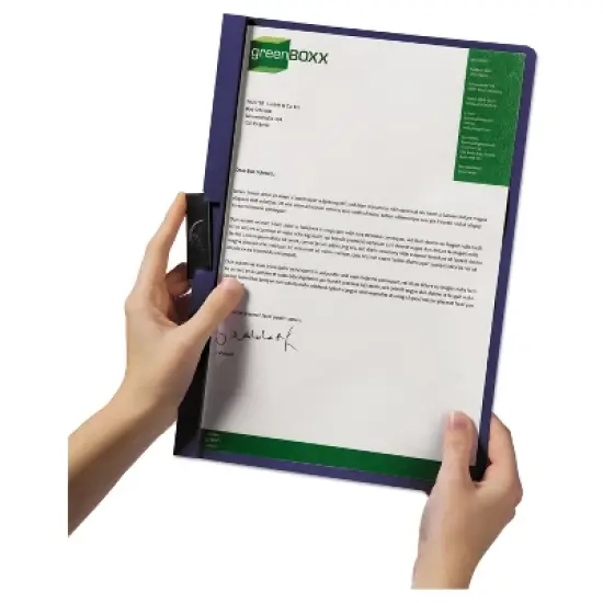 Durable Vinyl DuraClip Report Cover w/Clip Letter Holds 60 Pages Clear/Black 221401 image {3}