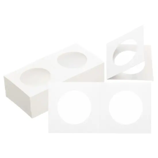 Unique Bargains Transparent Window Paper Coin Storage Organizing Protective Coin Holder 200 Pcs image {12}